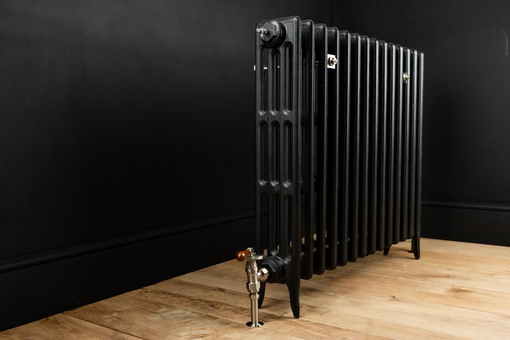 tips for decorating - Traditional Victorian 4 Column 760mm Cast Iron Radiator in Matt Black
