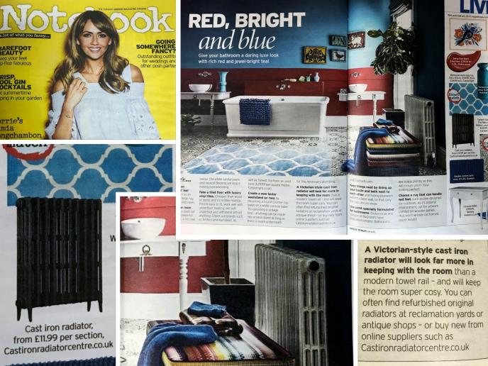 cast iron radiator in Sunday Mirror Magazine 2019