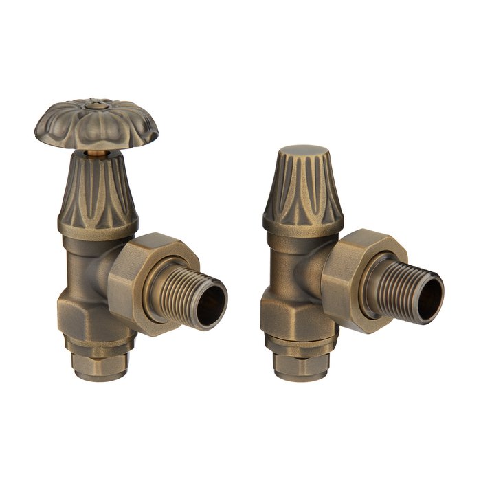 Barford Aged Brass Manual Radiator Valve Set (CDC-BARFORD-BR)