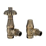 Loxley+Antique+Brass+Gothic+Thermostatic+Radiator+Valve+Set (CDC-LOXTRV-ANTBR)