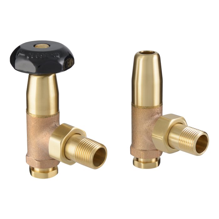 Meriden Brass Manual Radiator Valve Set (CDC-MERIDEN-BR)