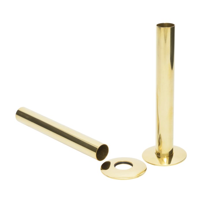 Polished Brass Pipe Shrouds and Base Plates (CDC-SHROUD-BRASS)