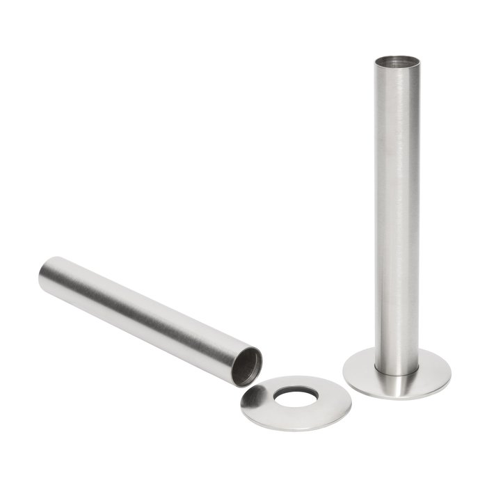 Satin Nickel Pipe Shrouds and Base Plates (CDC-SHROUD-SATNI)