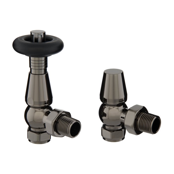 Stratford Black Nickel Thermostatic Radiator Valve Set (CDC-STRATTRV-BLKNI)