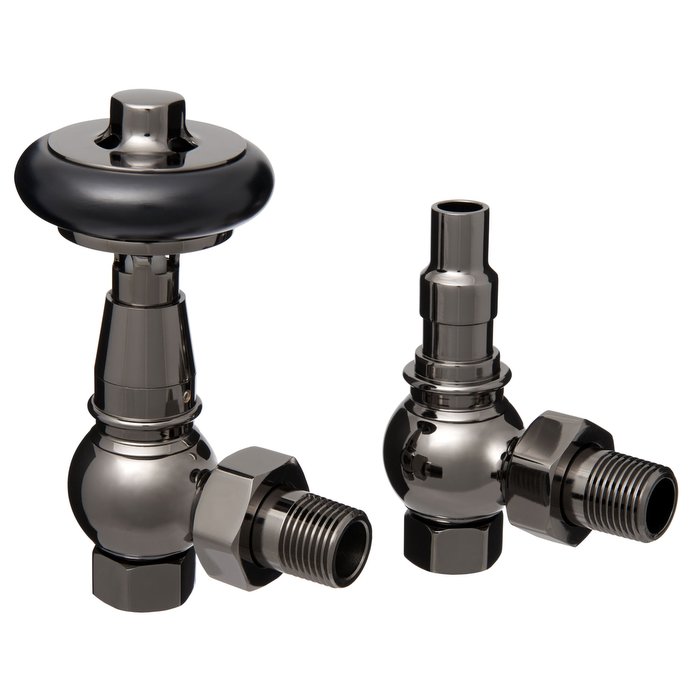 Warwick Black Nickel Thermostatic Radiator Valve Set (CDC-WARKTRV-BLKNI)