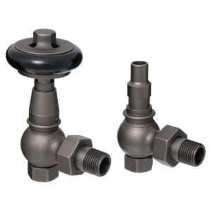 Warwick Thermostatic Radiator Valve Set - Gunmetal Matt