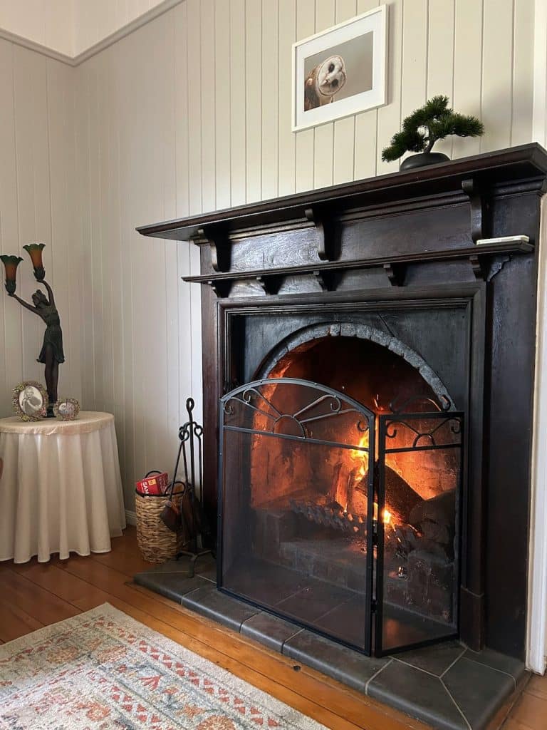 Fireplace in a Victorian property