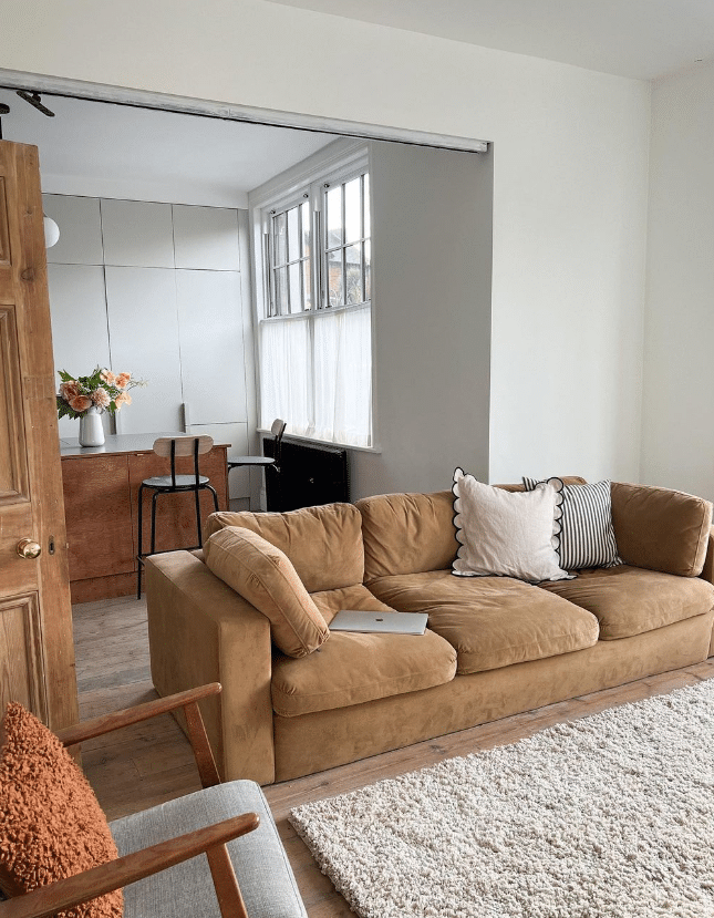 Cozy living room with natural light